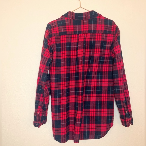 Banana Republic Red Plaid Preppy Classic Flannel Shirt XL - Picture 5 of 7